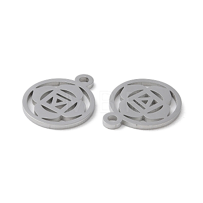 Non-Tarnish Chakra 304 Stainless Steel Charms STAS-F300-04P-1