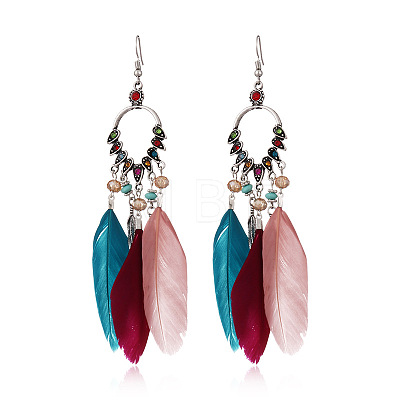 Alloy Rhinestone Teardrop Chandelier Earrings FS-WG764FB-09-1