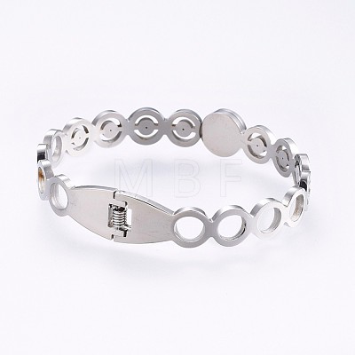 304 Stainless Steel Bangles BJEW-P223-10P-1