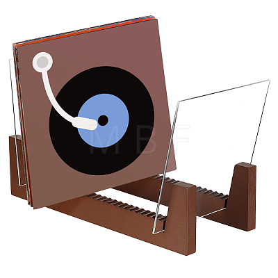 Acrylic Record Album Display Stands ODIS-WH0017-105B-1
