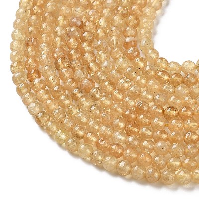 Natural Yellow Garnet Beads Strands G-Z129-C01-5mm-02-1