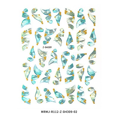 Shining Laser Ribbon Nail Decals Stickers MRMJ-R112-Z-D4309-02-1