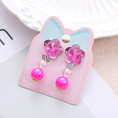 Alloy Plastic Clip-on Earrings for Kid WG21FF0-28-1