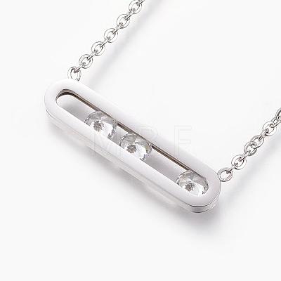 304 Stainless Steel Pendant Necklaces NJEW-P206-20P-1