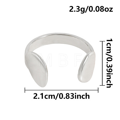 304 Stainless Steel Cuff Open Rings KI5039-1-1