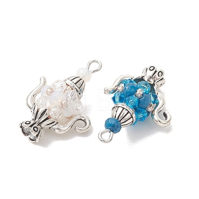 Glass Seed Beaded Pendants PALLOY-MZ01273-1