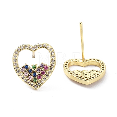 Heart Earrings for Valentine's Day ZIRC-C021-38G-1