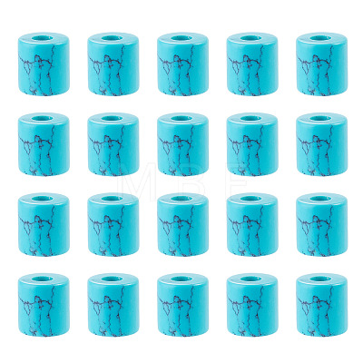 20Pcs Synthetic Turquoise Beads G-TA0003-40-1