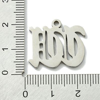 Non-Tarnish 201 Stainless Steel Pendants STAS-B055-01P-W-1