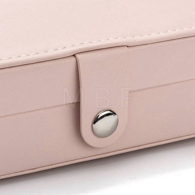 PU Leather Button Jewelry Boxes CON-P012-03C-1