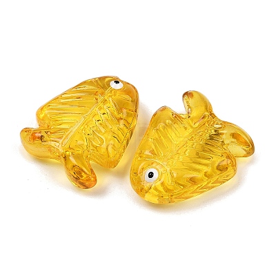 Transparent Glass Enamel Beads LAMP-U004-06P-1