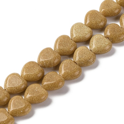 Synthetic Yellow Goldstone Beads Strands G-I372-A11-01-1