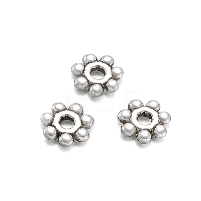 Tibetan Silver Daisy Spacer Beads TIBE-TA0001-05AS-A-1