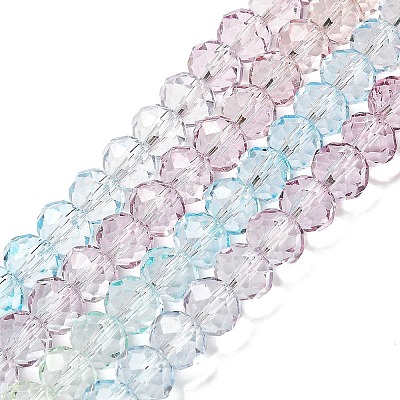 Transparent Painted Glass Beads Strands DGLA-A034-T8mm-A15-1