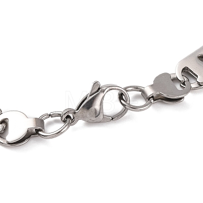 Tarnish Resistant Vacuum Plating 304 Stainless Steel Mariner Hollow Cross Link Chain Bracelets BJEW-B078-64P-1