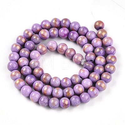 Natural Mashan Jade Beads Strands G-A255-A01-02G-1