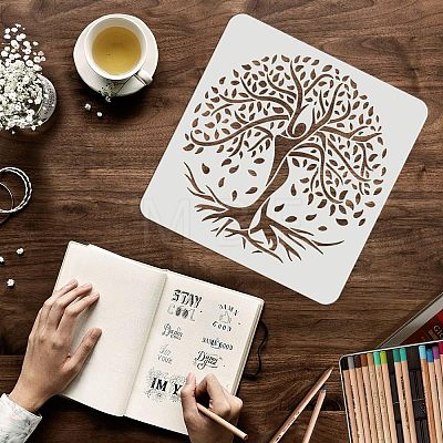 Large Plastic Reusable Drawing Painting Stencils Templates DIY-WH0172-601-1