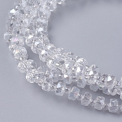 Electroplate Glass Beads Strands EGLA-J147-B-AB01-1