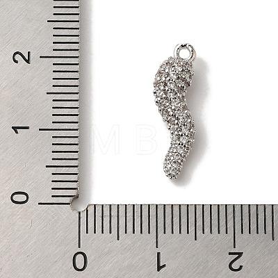 Rack Plating Brass Micro Pave Cubic Zirconia Pendant KK-A229-03B-P-1