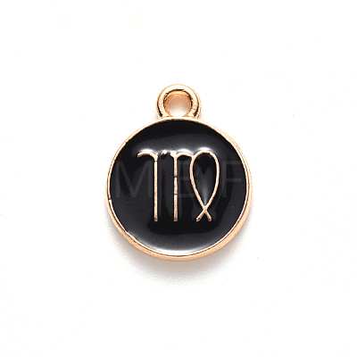 Alloy Enamel Pendants X-ENAM-S124-01B-08B-1