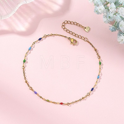 304 Stainless Steel Link Chains Anklets AJEW-AN00840-1