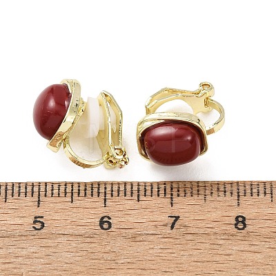Alloy & Resin Clip-on Earrings EJEW-T055-03-1
