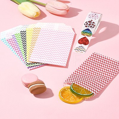 45Pcs 9 Colors White Kraft Paper Bags CARB-FS0001-02-1
