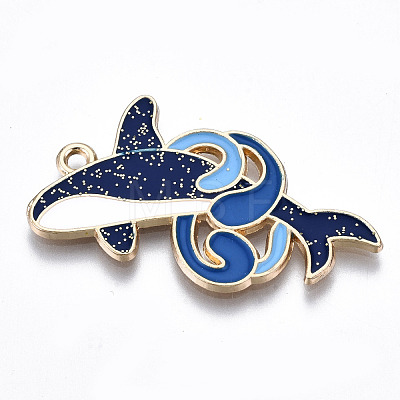 Eco-Friendly Alloy Enamel Pendants ENAM-Q437-032-NR-1