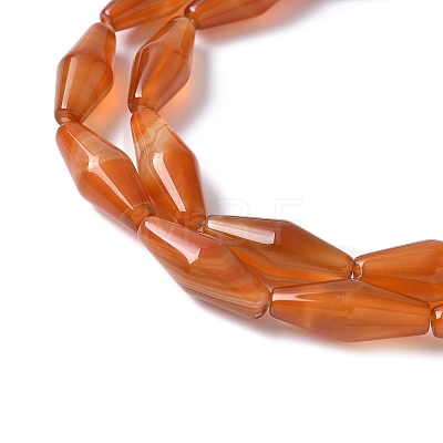 Dyed & Heated Natural Carnelian Beads Strands G-Q019-A01-1