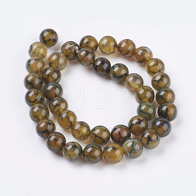 Natural Dragon Veins Agate Beads Strands X-G-G515-10mm-02A-1
