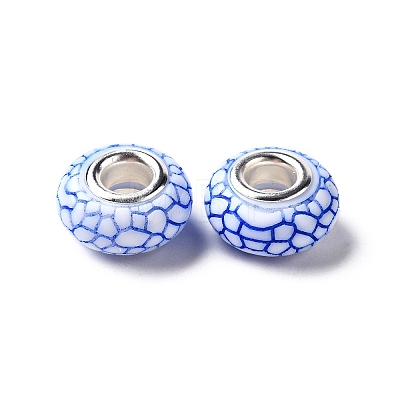 Opaque Resin European Beads RESI-C055-01G-1