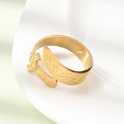 201 Stainless Steel Cuff Open Rings RJEW-Z141-01G-1