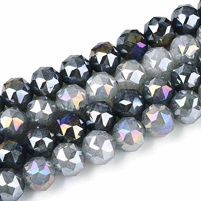 Anti-Tarnish Electroplate Glass Beads Strands GLAA-N064-6mm-M-1