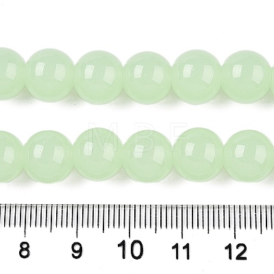 Imitation Jade Glass Beads Strands GLAA-T032-J10mm-03-1