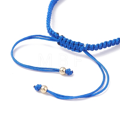 Big Evil Eye Braided Bead Bracelet BJEW-JB07109-01-1