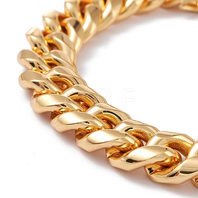 Vacuum Plating 304 Stainless Steel Curb Chain Bracelets BJEW-I295-04G-1