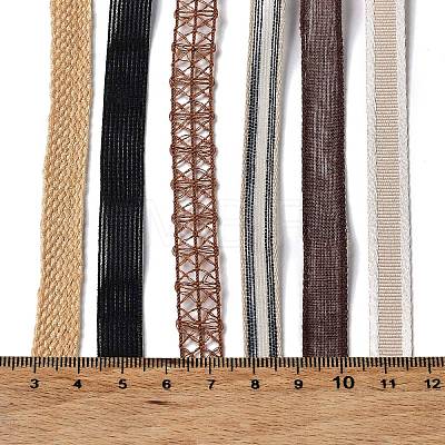 18 Yards 6 Styles Polyester Ribbon SRIB-C001-E05-1