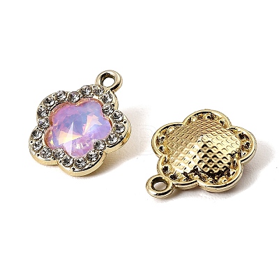 UV Plating Alloy Glass Pendants FIND-K032-28G-1