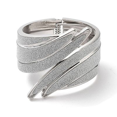 Sparkle Wings Wrap Alloy Cuff Bangles BJEW-C058-05P-02-1