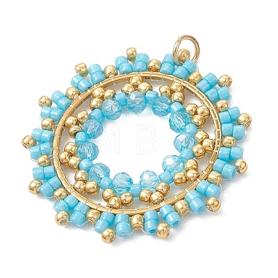 Seed Beads & Glass Beaded Pendants PALLOY-MZ01295-02-1