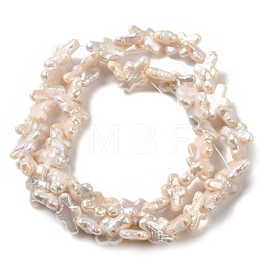 Natural Baroque Pearl Keshi Pearl Beads Strands PEAR-E016-015-1