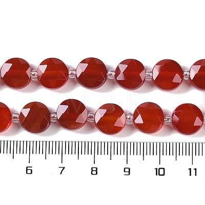 Natural Carnelian(Dyed & Heated) Beads Strands G-N342-19-1