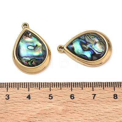 Natural Paua Shell Pendants SA-CBA11D7-27B-G-1