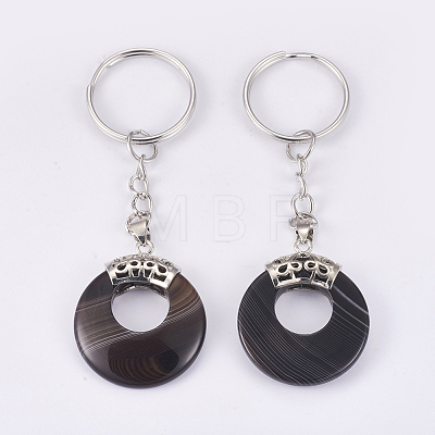 Natural Agate Keychain KEYC-P041-D10-1