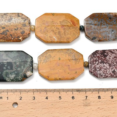 Natural Ocean Agate/Ocean Jasper Beads Strands G-H335-C03-1