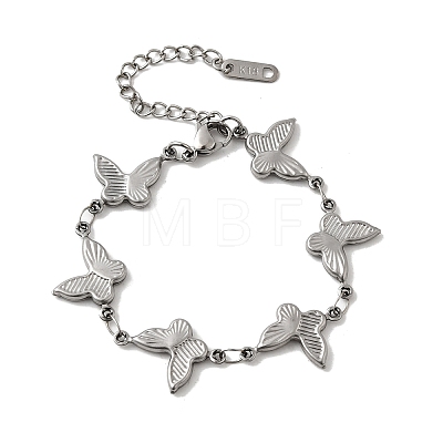 304 Stainless Steel Link Bracelets for Women BJEW-Q041-01C-P-1