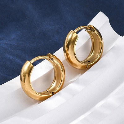 316 Surgical Stainless Steel Hoop Earrings for Women EJEW-G429-01C-G-1
