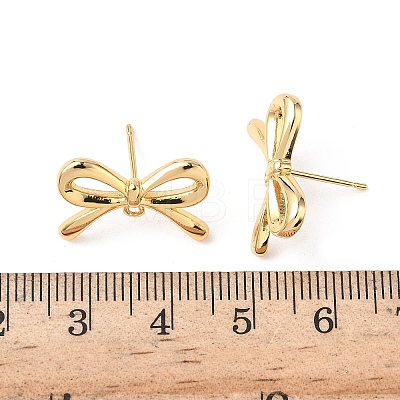 Brass Stud Earring Findings KK-D504-02G-1