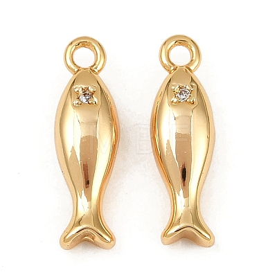 Ocean Theme Brass Micro Pave Cubic Zirconia Pendants X1-KK-F902-08A-G-1