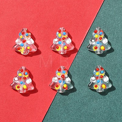 6Pcs Handmade Bumpy Glass Beads Strands LAMP-FS0001-16F-1